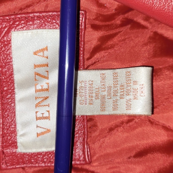 Venezia RED 🔥 Leather Jacket.   Size 18W. - Picture 5 of 14